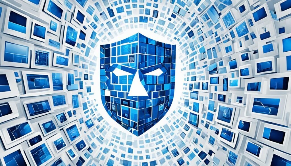 Protective shield of computer.Antivirus Programs Shield You from Digital Intruders