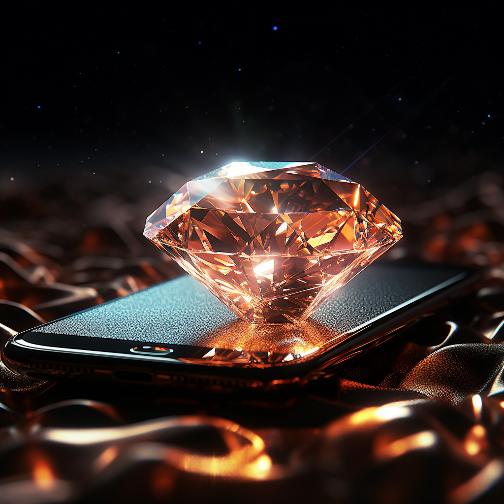 smartphone and diamond